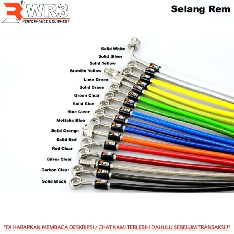 Promo Selang Rem Wr3 400 600 1000 / Nsr 250 Mc 28 Pro Arm / Vfr Rvf 400 ...