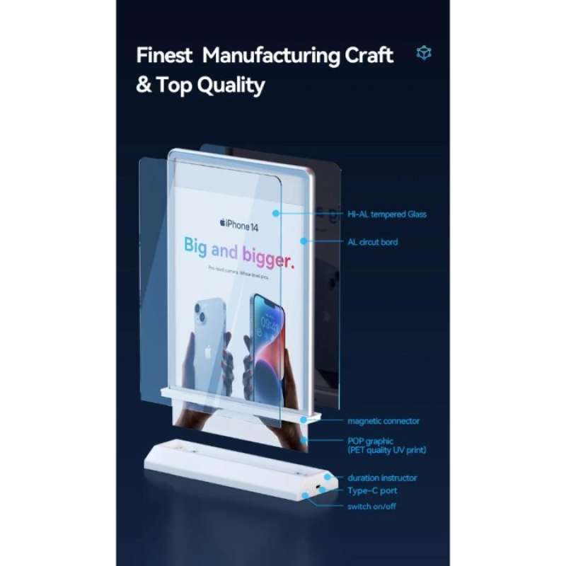 Promo Frame Bingkai Light Box Display Poster Led Slim Portable 10000mah ...