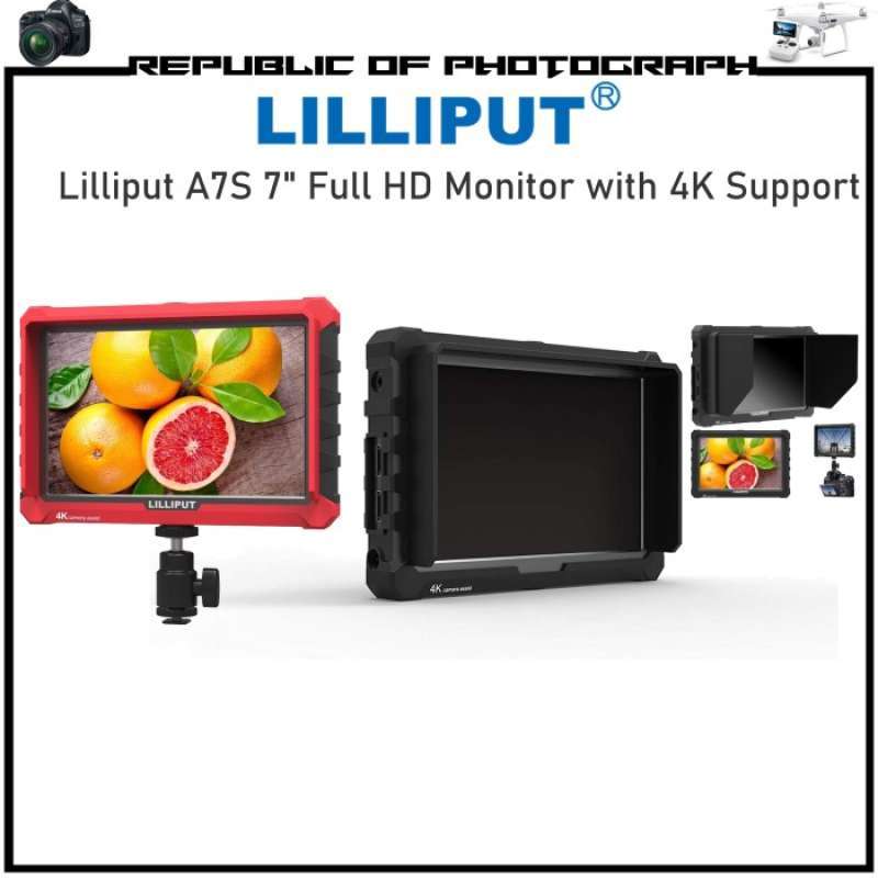 Lilliput A7S 7 Pollice Sulla Fotocamera Campo Monitor Supporta 4 K Ingresso HDMI Uscita Loop 1920x1200 Risoluzione Nativa Per DSLR Mirrorless - Foto 3