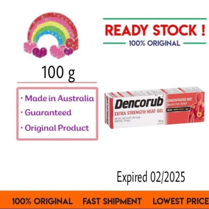 Promo Dencorub Extra Strength Heat Gel 100g Salep Nyeri Otot Tulang