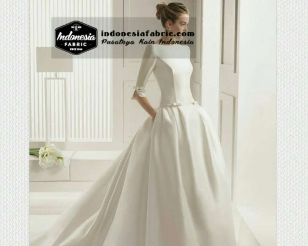 Dress kain satin bridal sales
