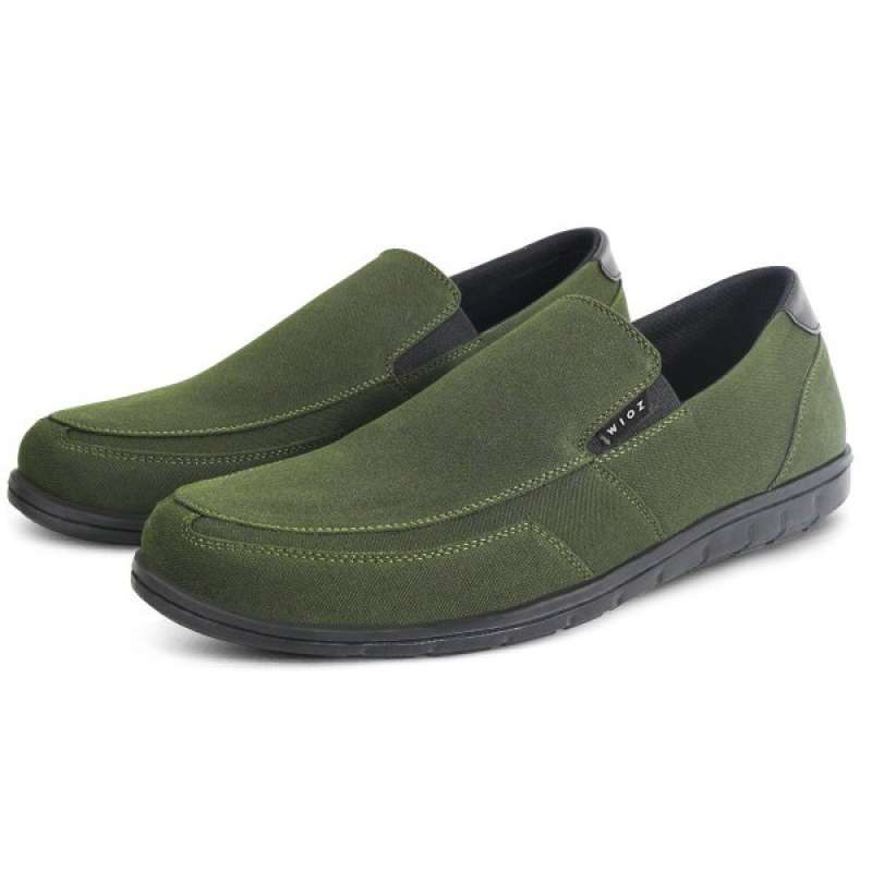 MIVASO Sepatu Slip On Pria W 65253 Casual Semi Formal Pria Kuliah Kerja  Kantor Hijau 43