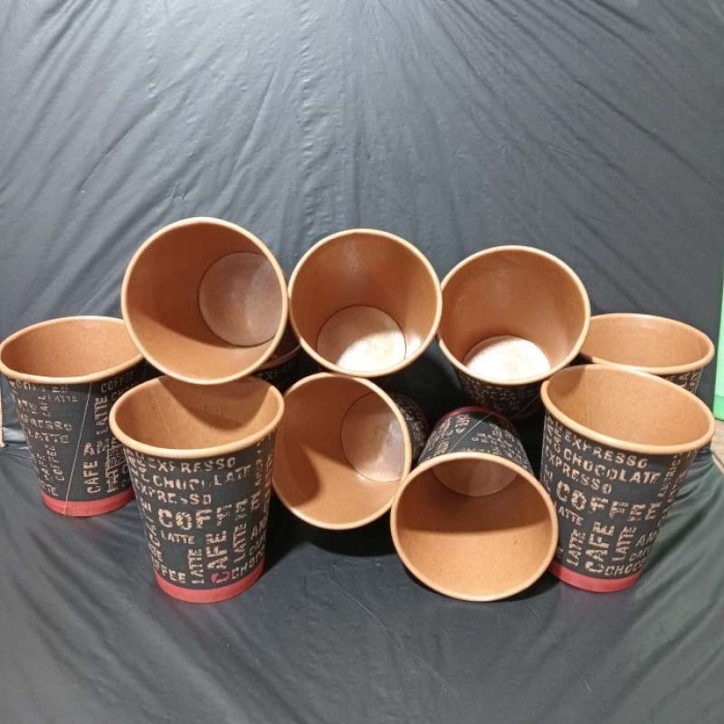 Promo Paper Cup Kraft Motif Ukuran 8 Oz(isi 50 Pcs) Diskon 23% Di ...