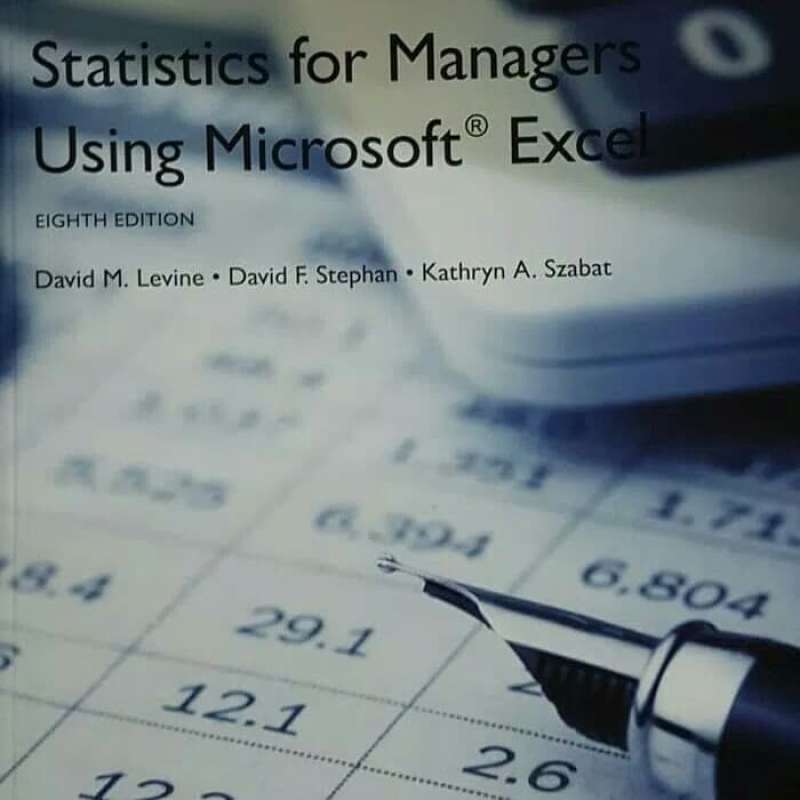 Promo Statistics For Managers Using Microsoft Excel 8e - David Levine ...