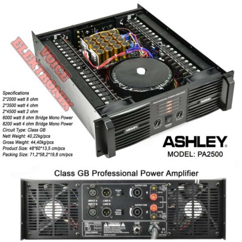 Promo Power Ashley Pa 2500 Original Power Amplifier Class Gb Diskon 23%