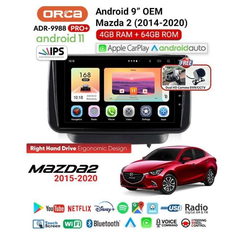 Promo Head Unit Android Auto Carplay 9 Pro+ Dvr Mazda2 20152020 Ram 4/64 Diskon 23 Di Seller