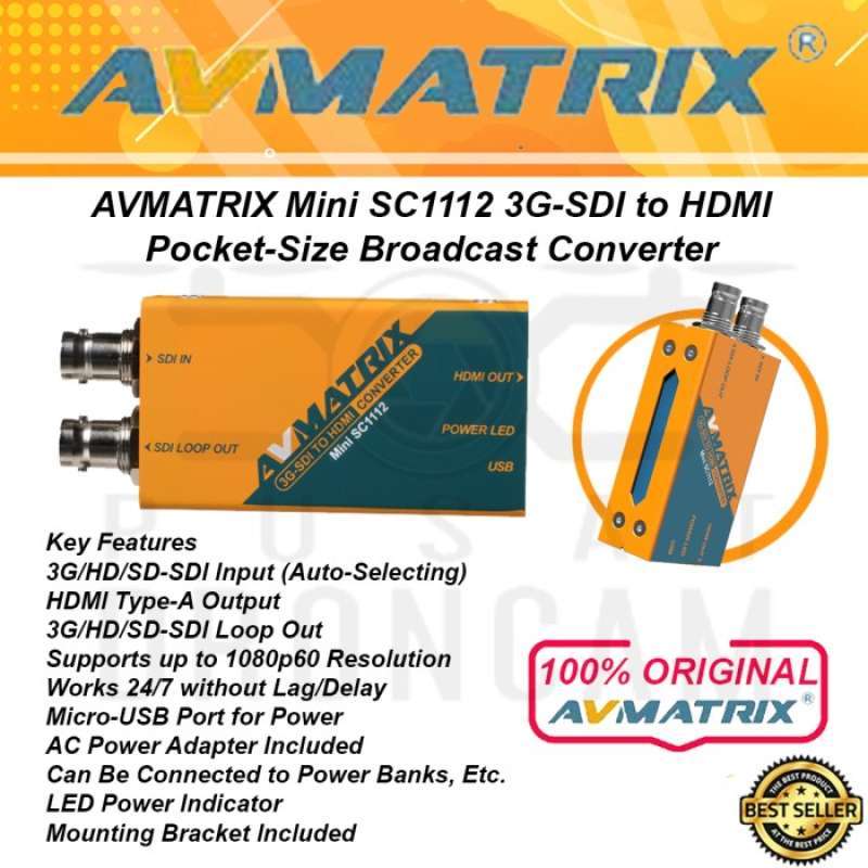 Promo Avmatrix Mini Sc1112 3g-sdi To Hdmi Pocket-size Broadcast ...