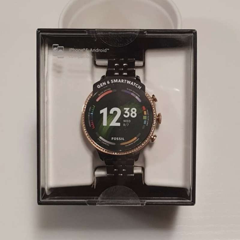 New Segel Fossil Smartwatch Gen 6 Grey Stainless FTW6078