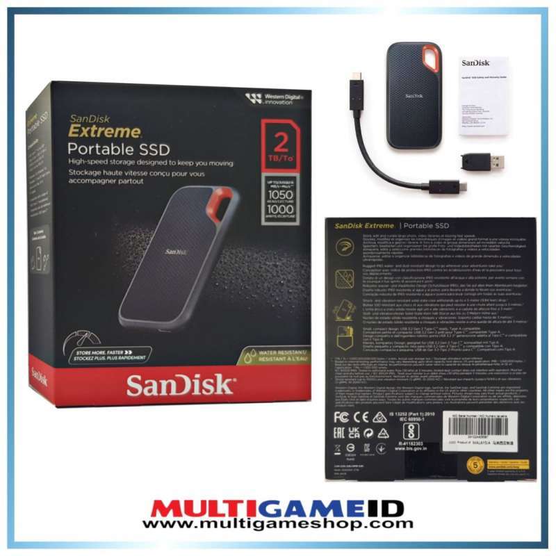 Jual Sandisk Extreme Portable Ssd 2tb E61 USB 3.2 Gen2 1050mb/s Di