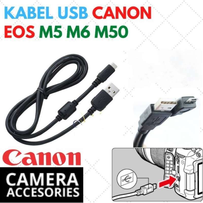 CELLONIC Cavo USB Per Fotocamera Canon: 1 Metro, Compatibile Con EOS M50, Powershot SX620, SX740 E Altri Modelli - 2