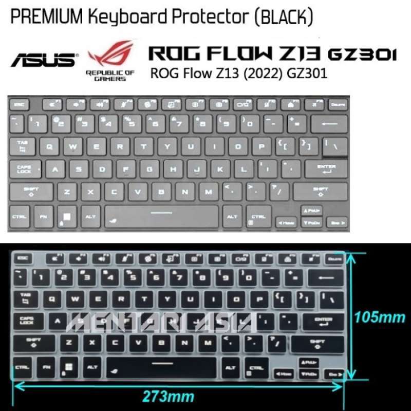 Promo Keyboard Tector Rog Flow Z13 Gz301 2022 - Black Diskon 23% Di ...