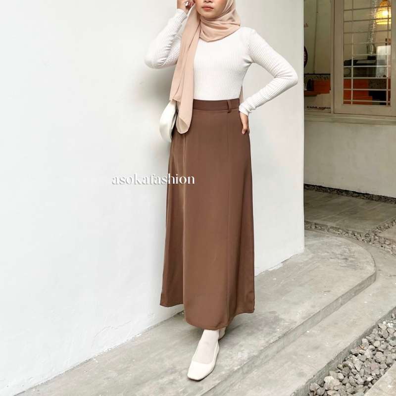 Promo Asoka Naya Skirt 1905 Rok Korean A line Maxi Skirt Rok Wanita Anti Kusut Coffee Diskon 2 Di Seller Zenomic Store Cengkareng Barat Kota Jakarta Barat Blibli