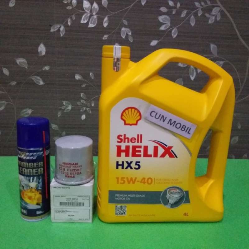 Promo Paket Oli Mesin Shell Hx5 4ltr+cleaner Sigma+ Filter Oli Grand ...
