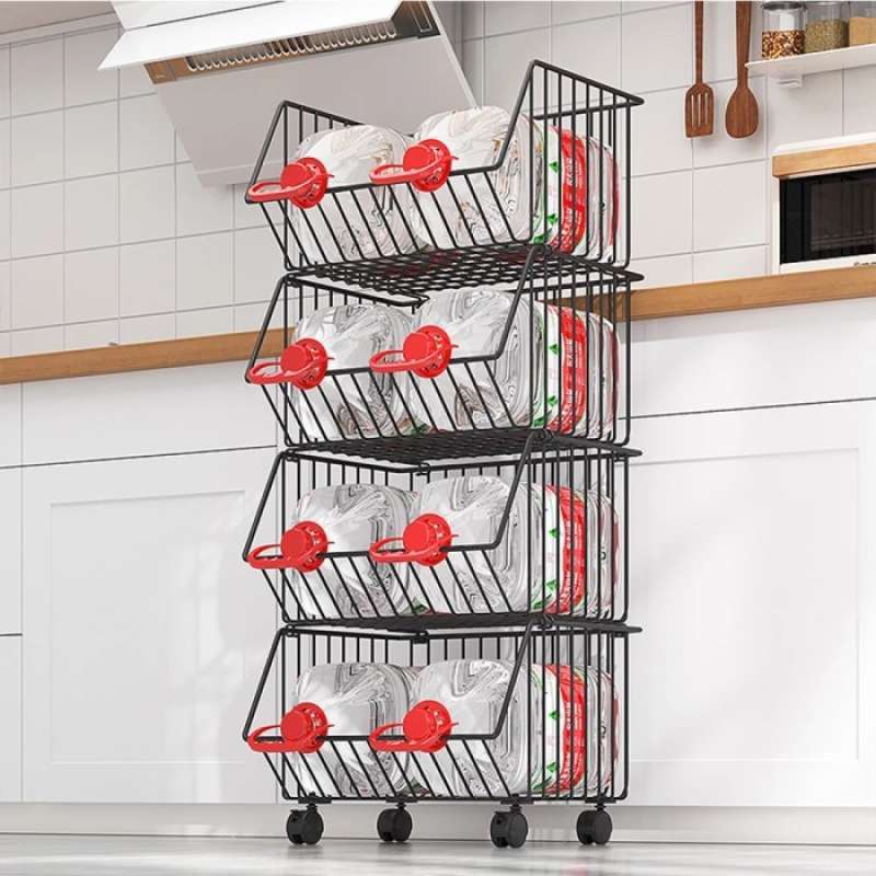 Promo Rak Dapur Roda Susun Tingkat Galon Kitchen Rack Salon Besi ...