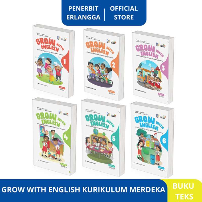 Jual Grow With English Kelas 1 2 3 4 5 6 Kurikulum Merdeka Erlangga ...