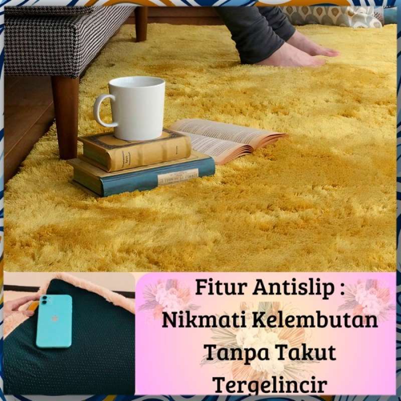 Promo Karpet Bulu Rasfur Rafsur Uk 150 X100 X 2,5 Cm Lp - Ungu Muda ...