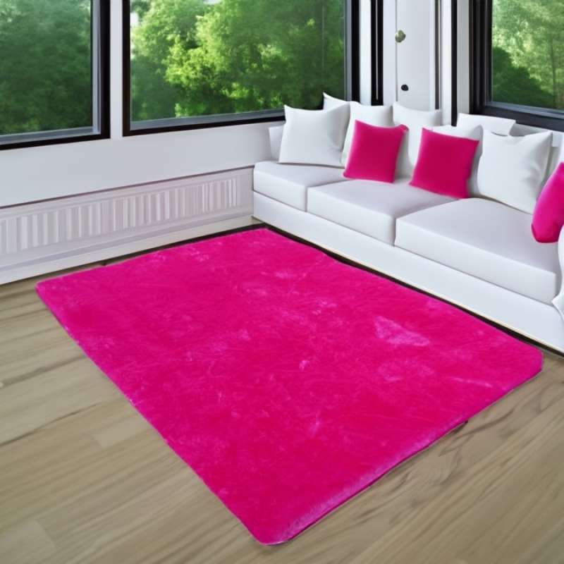 Promo Karpet Bulu Rasfur Ukuran 180x150x5cm Lp - Pink Fanta Diskon 45% ...