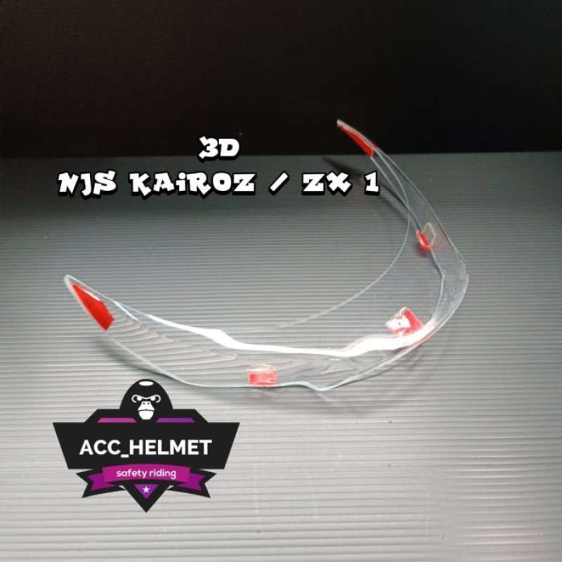 Promo Spoiler 3d Helm Njs Kairoz / Zx1 - Clear Best Quality