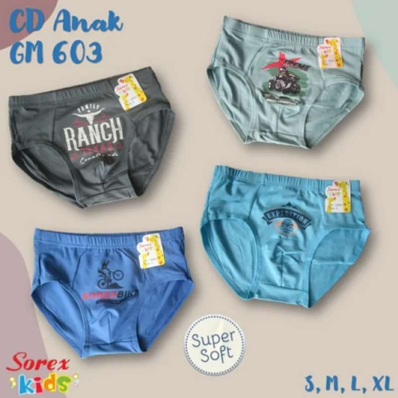 Jual Celana Dalam Anak Laki Laki Sorex Kids Super Soft Model Segitiga