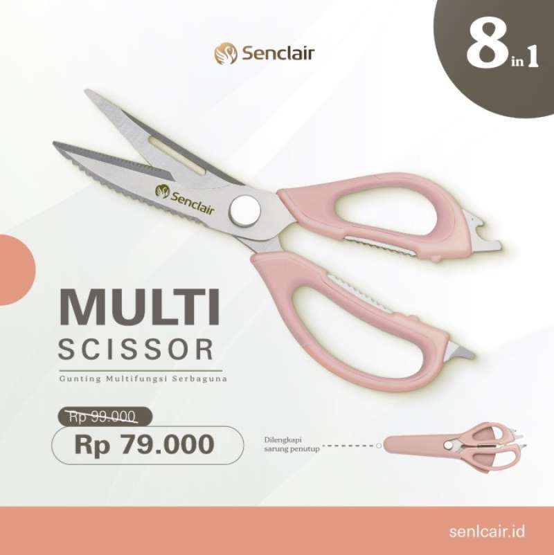 Jual Gunting Multifungsi Serbaguna 8 In 1 Multi Scissor By Senclair Di ...