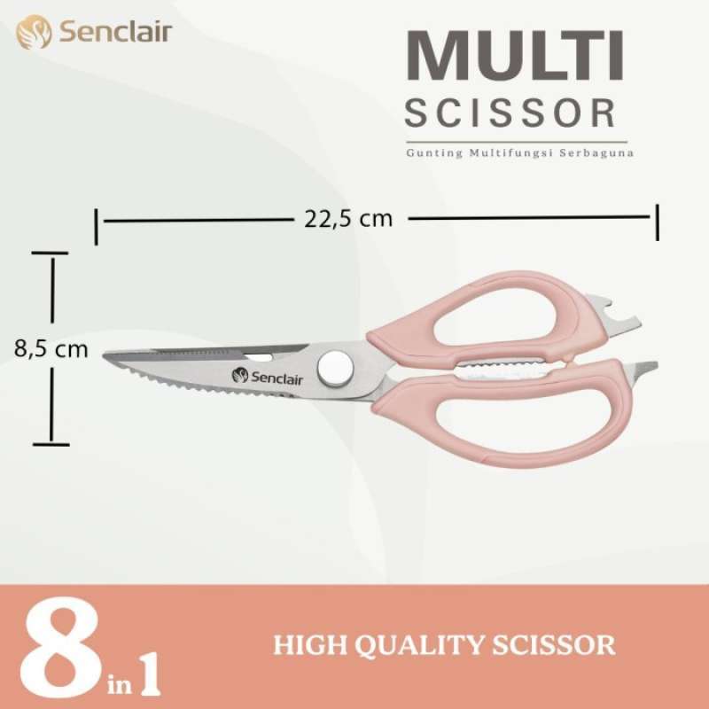 Jual Gunting Multifungsi Serbaguna 8 In 1 Multi Scissor By Senclair Di ...