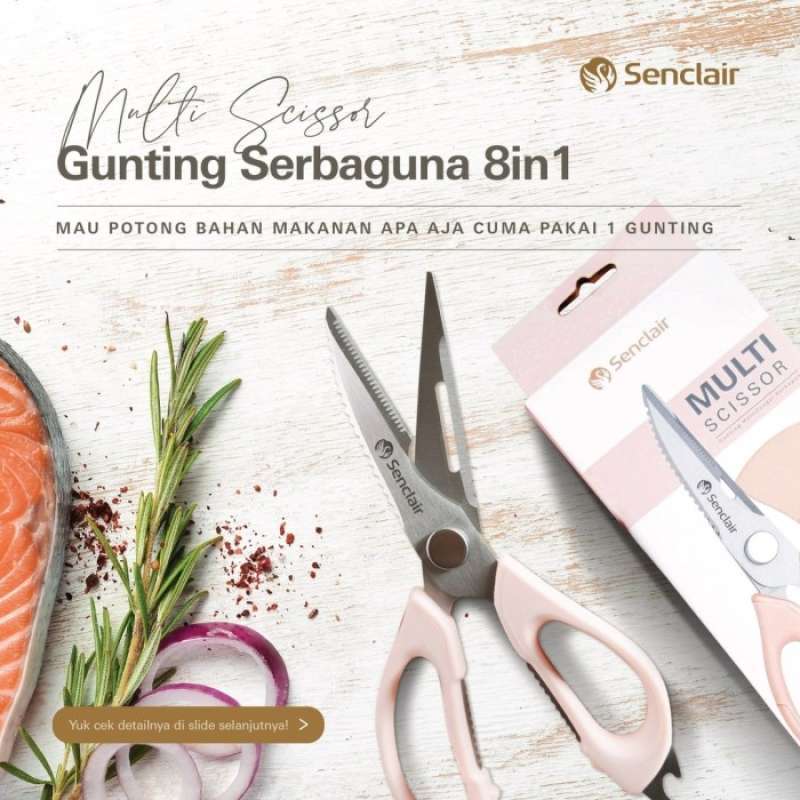 Jual Gunting Multifungsi Serbaguna 8 In 1 Multi Scissor By Senclair Di ...