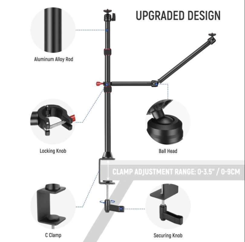 Jual Neewer Tl253a Table Top Stand Camera Desk Mount Stand With 2 Two ...