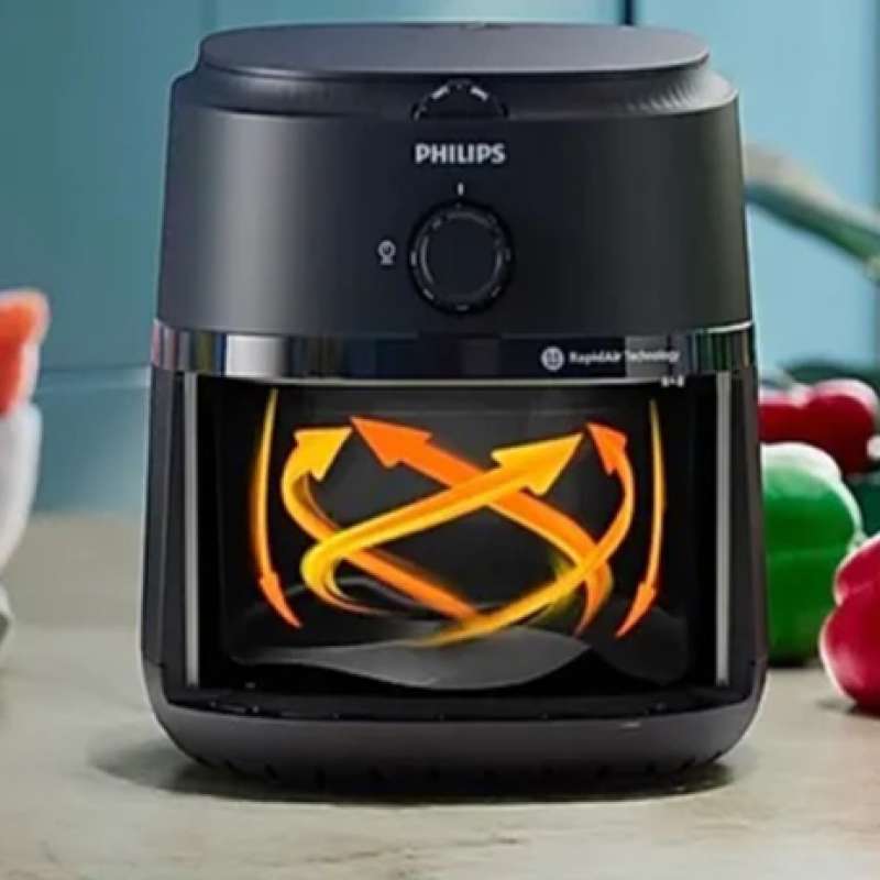 Philips Air fryer NA120/00 Rapid Air Technology 1000 Series Menggoreng  Tanpa Minyak Daya Rendah Kapasitas L