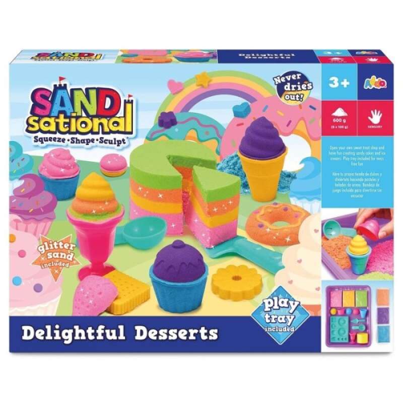 Addo Sandsational Squeeze Shape Sculpt Set Mainan Bentuk Pasir Anak