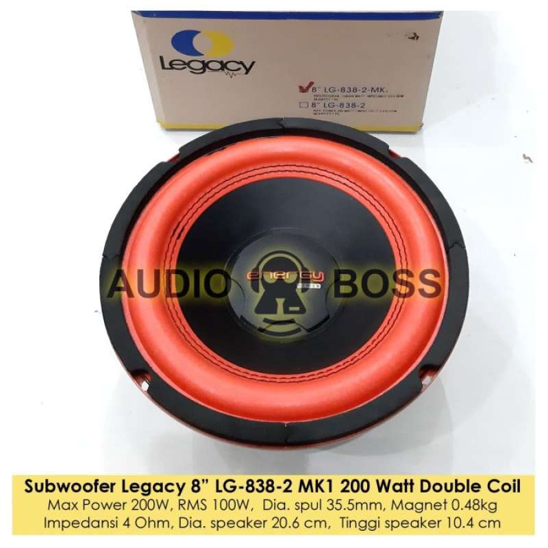 Speaker Subwoofer inch Legacy Energy 8