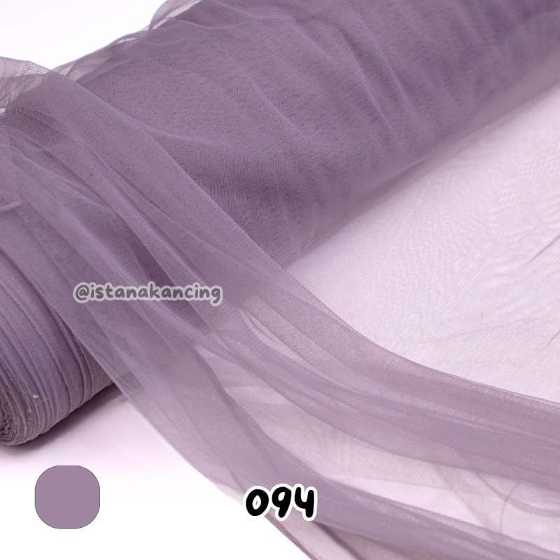 Kain Tulle Halus Lembut Polos Soft Tulle Lebar 150cm Purple Series  Istana Kancing 94