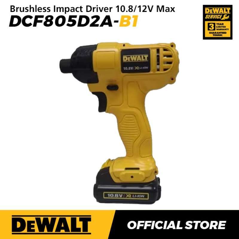 Dewalt Brushless Impact Driver Obeng Impact Baterai Max  DCF805D2A-B1