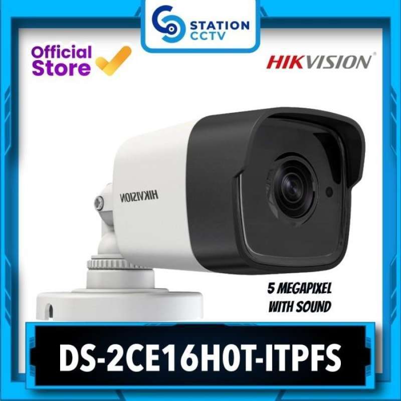 NEW CCTV Hikvision DS-2CE16H0T-ITPFS Outdoor Camera MP with Sound