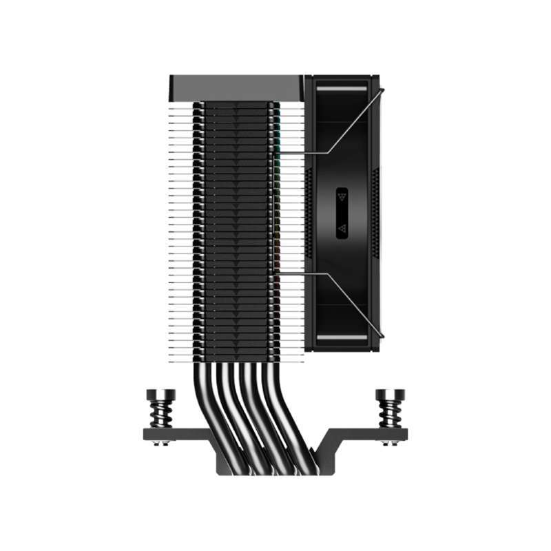 UpHere P4K Dissipatore CPU Tower Singolo, 4 Heatpipe 6mm, Ventola PWM 120mm, Compatibile Intel 2011/2066/X79/X99 E AMD AM4, Nero