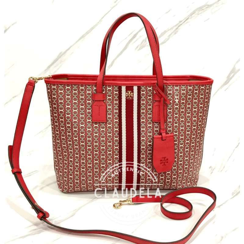 Small Tote Gemini Link Coated Canvas Tote Jual Tory Burch Gemini - Main Image