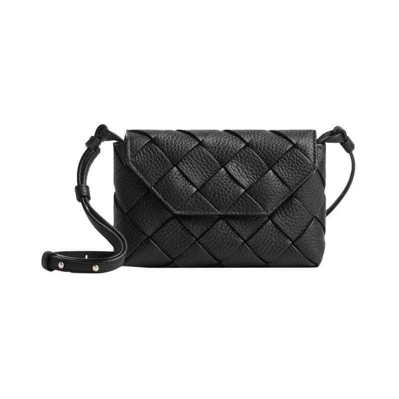 Promo Bottega Veneta Small Diago Grained Leather Crossbody