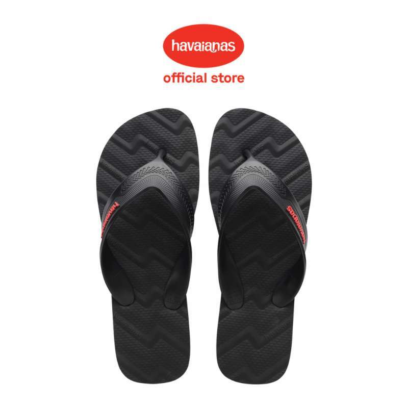 Havaianas 0090 Track Waves Black Sandal Pria