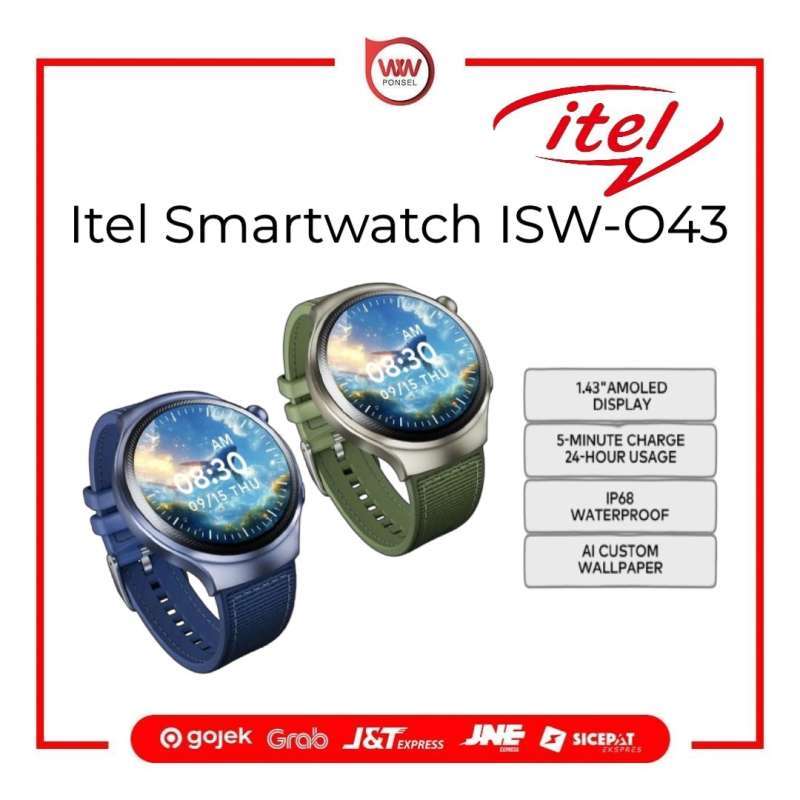 Itel Smart How Do I Connect A Smartwatch To My Phone Itel Smartwatch O43 Smartwatch Inch AMOLED Touch Screen IP68 Jam  Tangan Pria Fitness Tracking