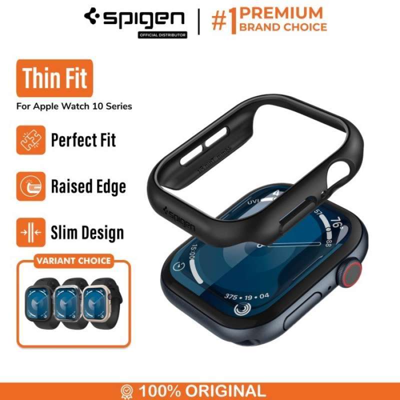Case Apple Watch Series 10 46mm 42mm Spigen Thin Fit Slim Design Hardcase  Raised Edge Casing iwatch