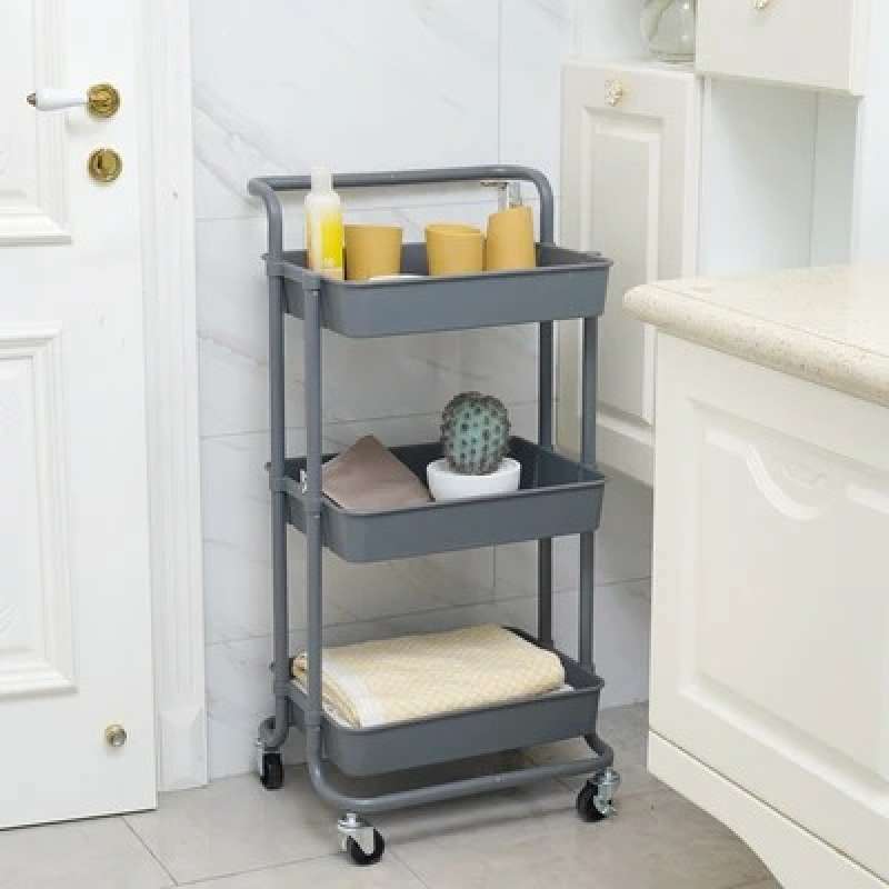 Promo Rak Troli Dapur 3 Tingkat Troli Keranjang Organizer Bayi Kamar