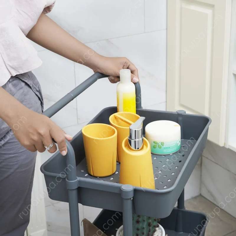 Promo Rak Troli Dapur 3 Tingkat Troli Keranjang Organizer Bayi Kamar