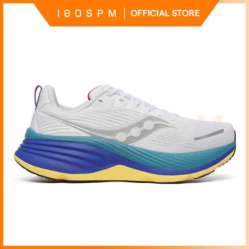 SAUCONY Men's Hurricane 24 White Storm Sepatu Lari Pria