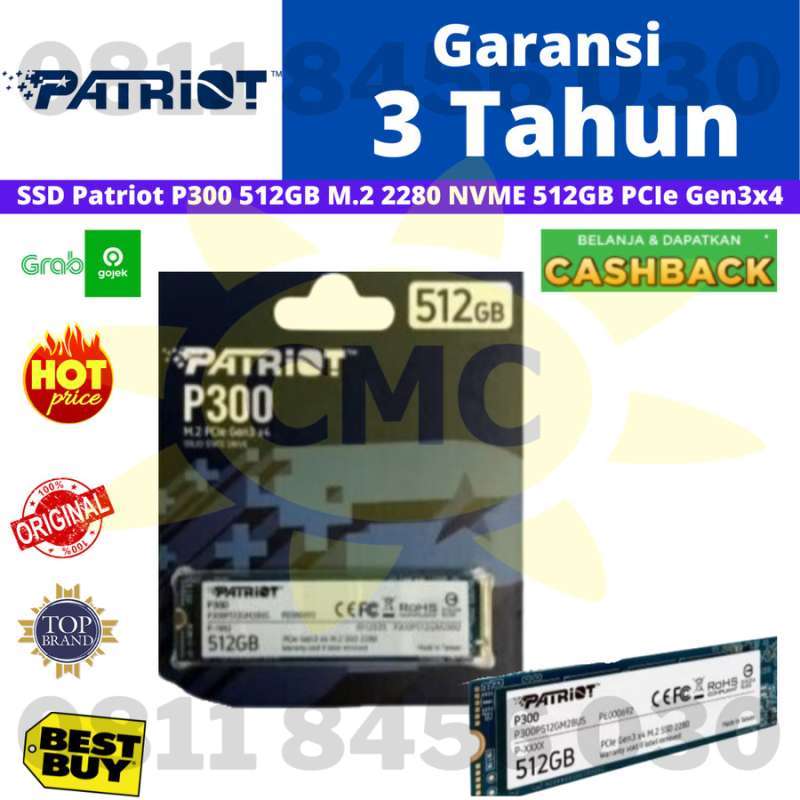Patriot P300 128GB Internal SSD NVMe PCIe Gen 3x4 2280 S