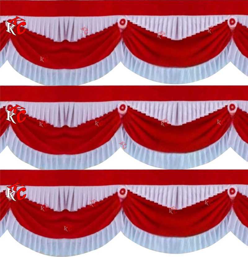 Jual Background Merah Putih Rempel Rentek Begron Cantik Background Kain ...