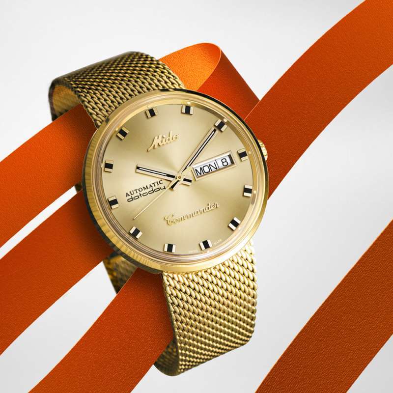 MIDO Commander 1959 Automatic Jam Tangan Pria Gold Swiss Made  Original M842932213 - Main Image