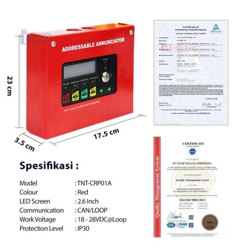 Promo Annunciator Fire Alarm Control Panel Full Addressable / Asw ...