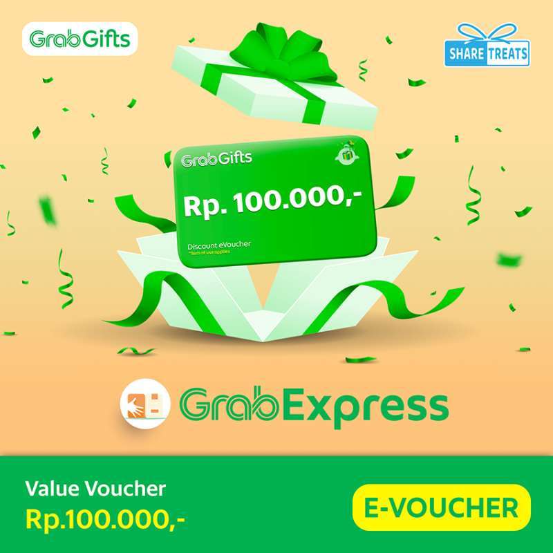 Promo Grab Express Voucher Digital [share Treats] Rp 100.000 Diskon 12% ...