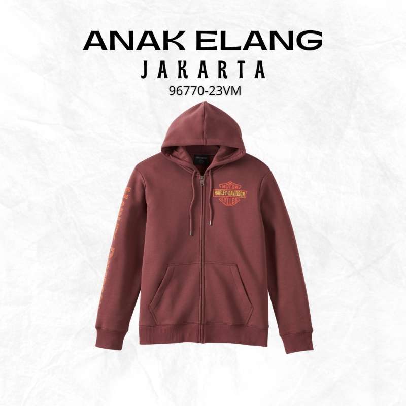 Jual Harley-davidson Men's Classic Eagle Zip Up Fleece Hoodie