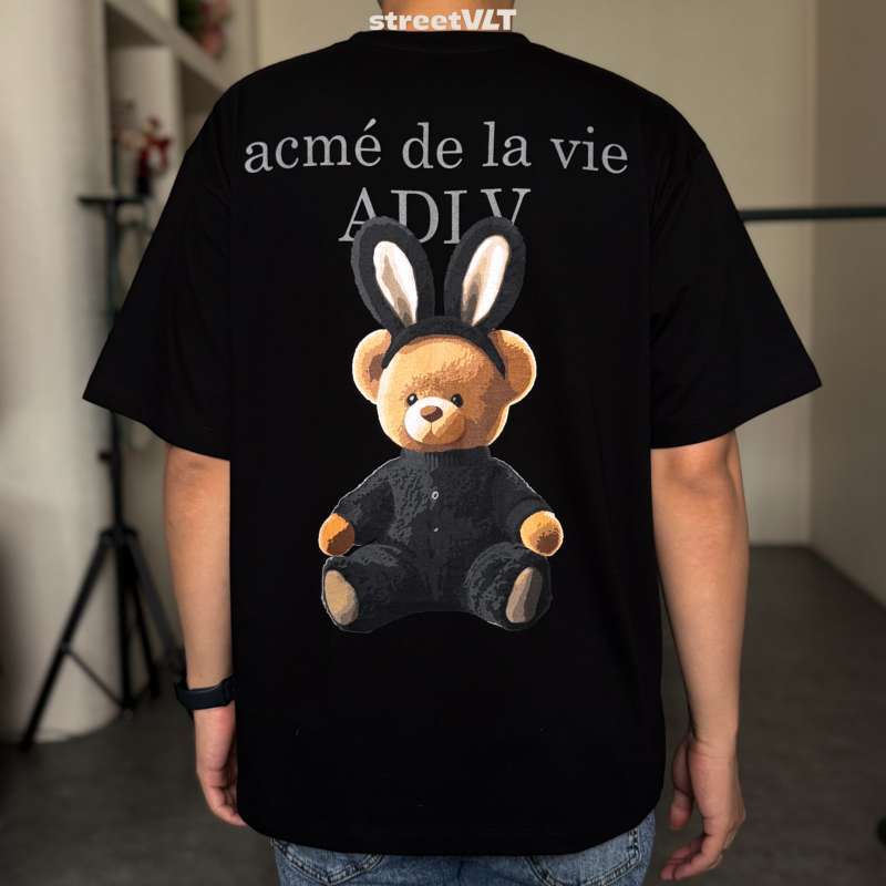 Jual Adlv Rabbit Bear Doll Logo Short Sleeve T-shirt Acme De