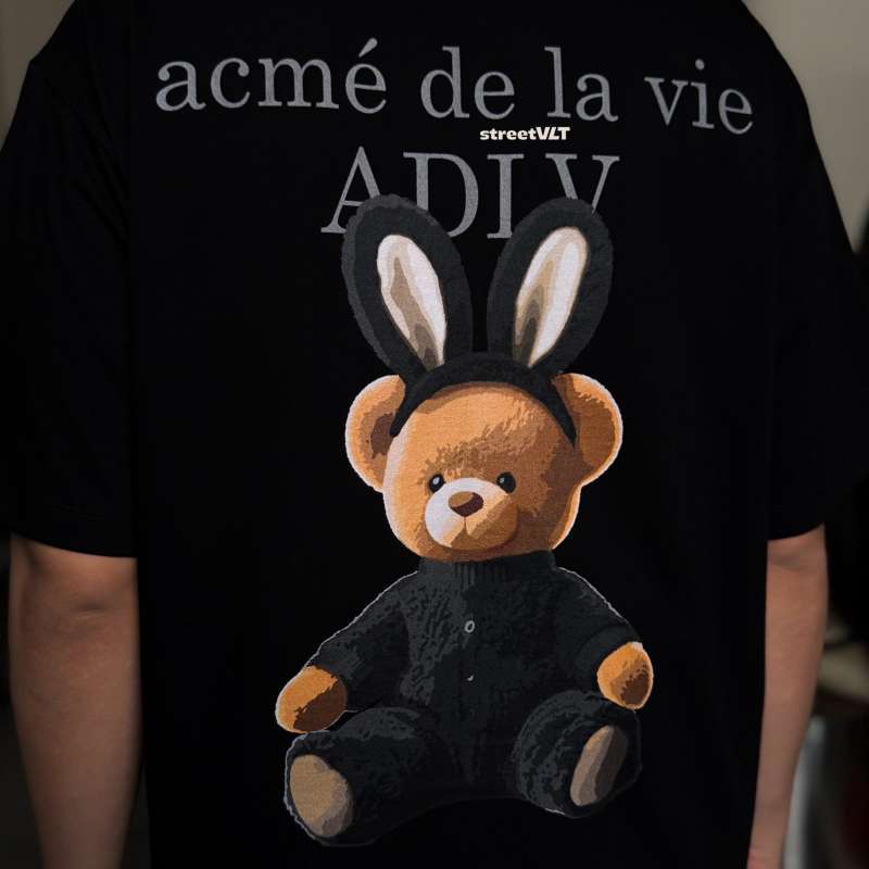 Jual Adlv Rabbit Bear Doll Logo Short Sleeve T-shirt Acme De